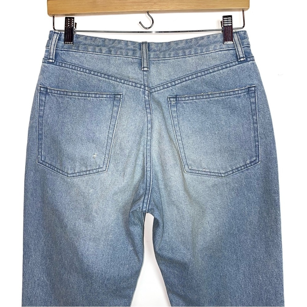 New John Elliot Charlotte Solar Indigo Slim Distressed High Rise Jeans 27 — image 5 of 8
